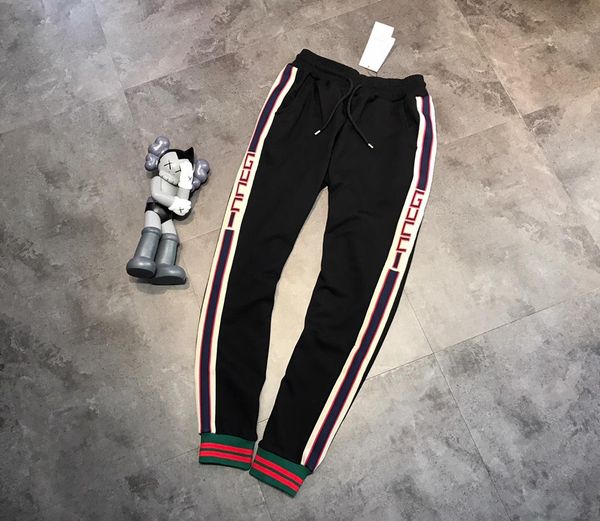 

aw luxurious italy brand design long pants terry trousers all-match fashion ribbon logo hip-hop high streetwear cool sports ourdoor trousers, Brown;gray