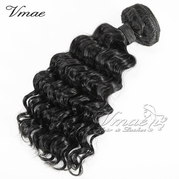 

brazilian human virgin deep wave brazilian hair weave bundles weft products deep curly human hair extensions, Black