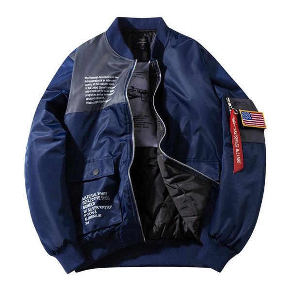 

fashion- bomber jacket hip hop letter design slim windbreaker pilot bomber jacket coat men winter jackets streetwear size s-3xl, Black;brown