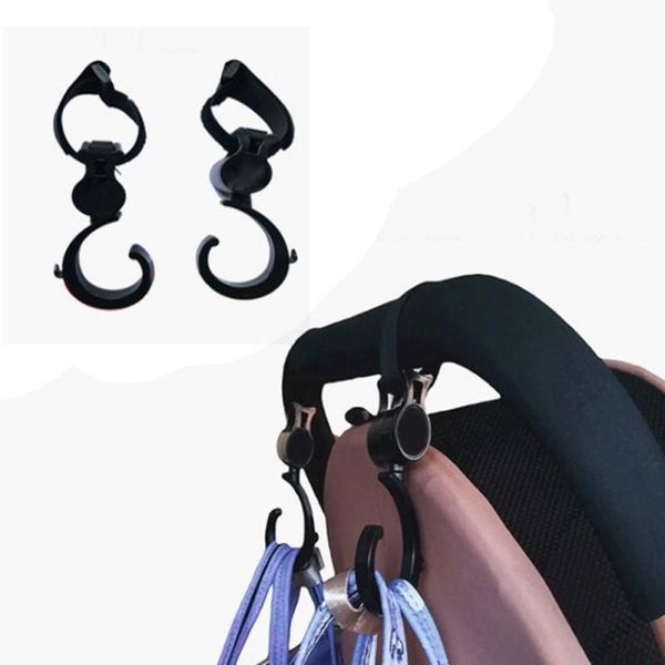 

2pcs baby hanger baby bag stroller hooks pram rotate 360 degree baby car seat accessories stroller organizer