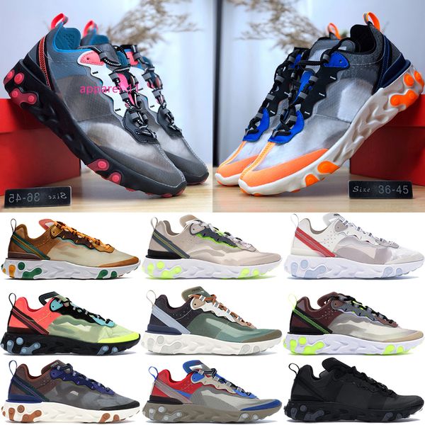 

2020 react element 87 55 undercover mens running shoes blue chill solar red sail light bone triple black men women designer trainer sneakers