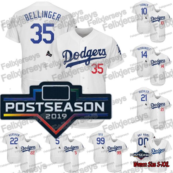 

2019 postseason los angeles justin turner cody bellinger corey seager hyun-jin ryu walker buehler enrique hernandez pollock jersey, Blue;black