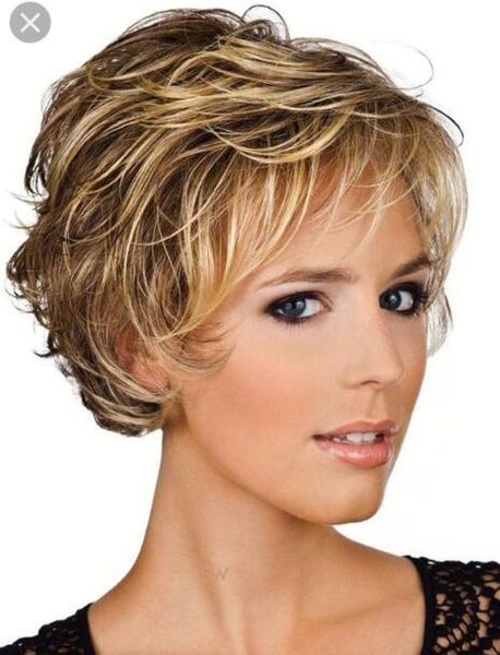 Celebrity Wig Lace Front Wigs Short Cut Pixie Style Blond Hair