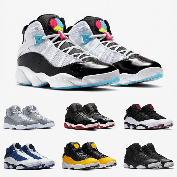 

с коробкой 6 6s шесть кольца мужского баскетбол обувь прохладной серым concord бред green gym red space jam мужчина женщинами аутентичными с