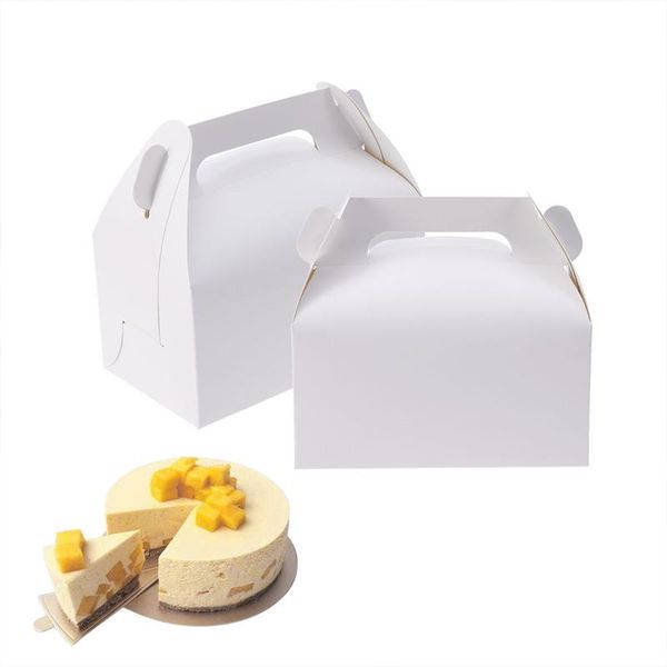 

12pcs white cardboard diy gift dessert fruits box package containers portable candy cookies cake package wedding favor boxes a35