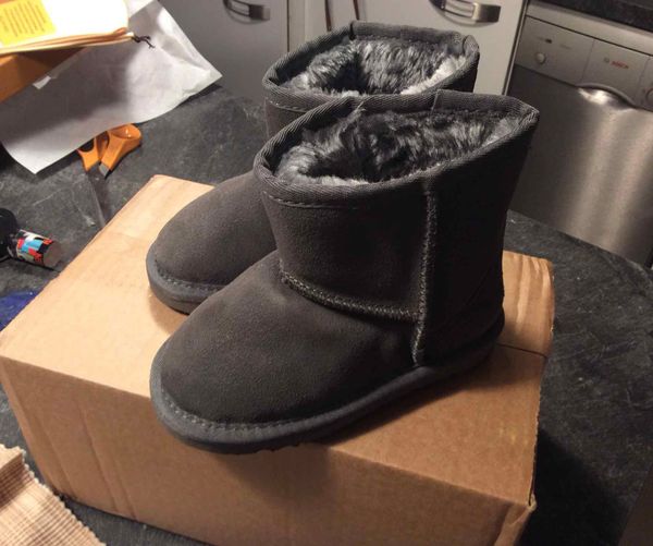 

kid boys girls children baby warm snow boots teenage students snow winter boots casual shoes sneakers ing, Black