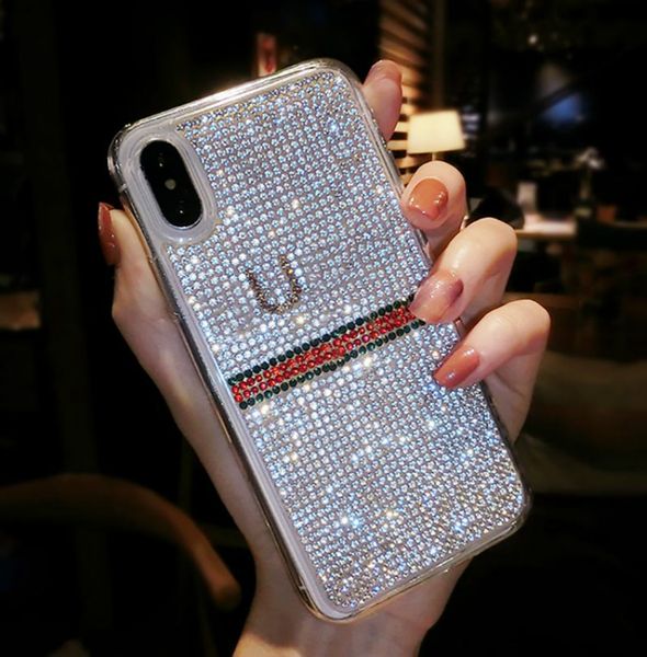 

fashion phone case for iphonexsmax xs xr x 6 7 8 popular rhinestone protective back cover for women wholesale