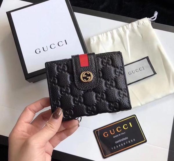 

2017 new men leather brand cla ic wallet ca ual hort paragraph de igner cardholder pocket fa hion wallet men, Red;black