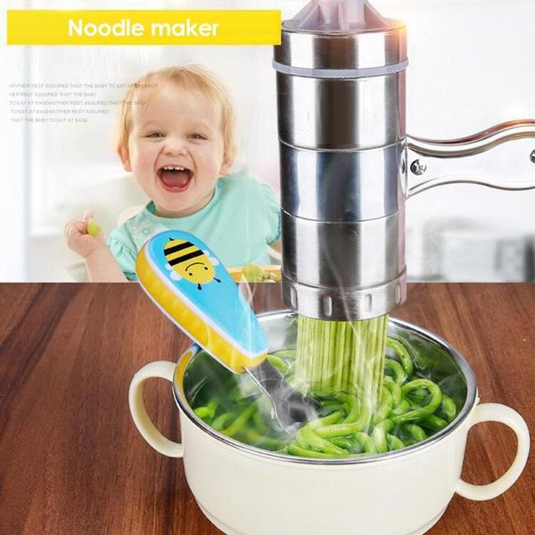 

manual stainless steel noodle maker press pasta machine making spaghetti kitchenware crank cutter fruits juicer kitchen tools