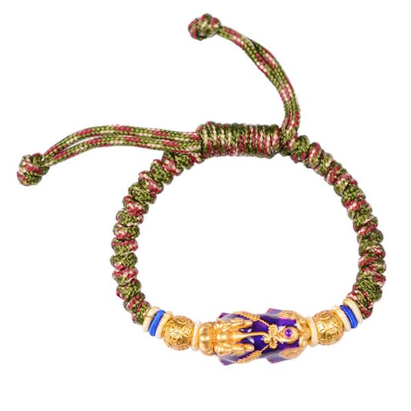 

link, chain men brave troops amulet bracelet color changing dragon decor buddhist jewelry xin-, Black