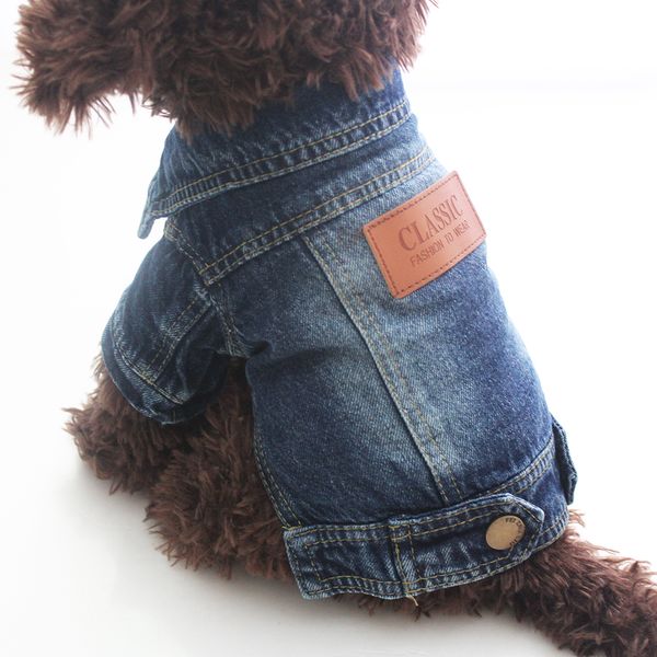 

boy pet puppy jean hoodie coat dog cat jumpsuit jacket spring/autumn clothes apperal 5 sizes