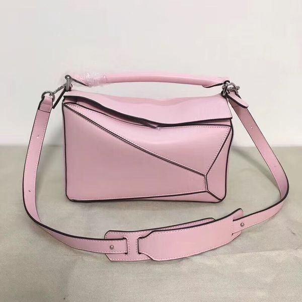 

2018 new style fashion genuine leather puzzle bag women shoulder bag geometric handbag evening bag
