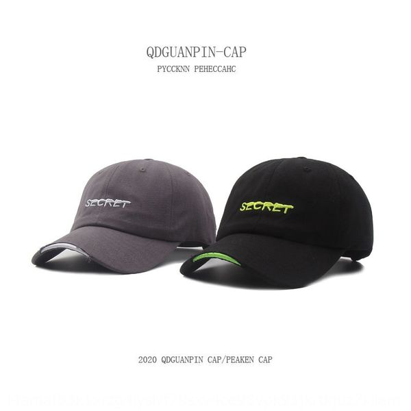 

hole baseball cap men's and women's ins street fashion brand all-match baseball cap summer soft hat, Blue;gray