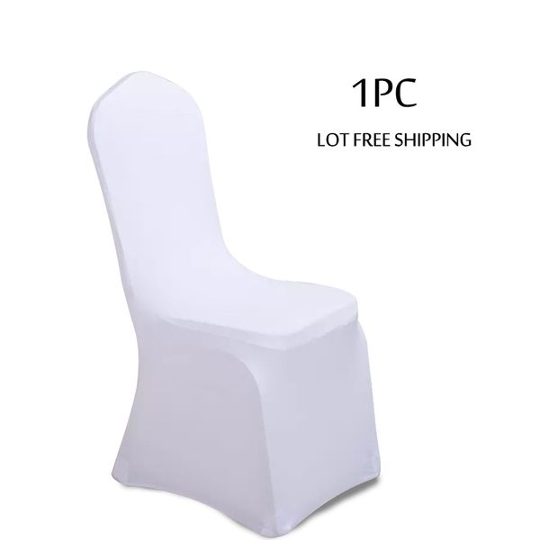 

1pc new universal white stretch spandex lycra chair cover for wedding party banquet event l dining celebration decorative