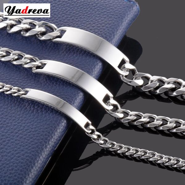 

stainless steel gold silver bracelet men and women fashion jewelry, Black