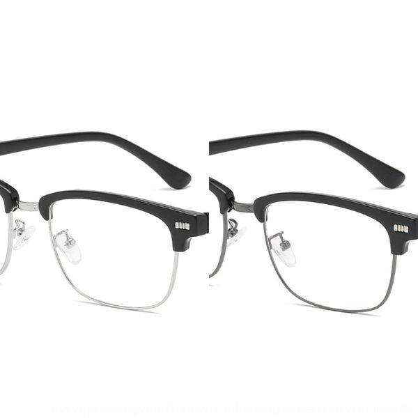 

ultra-light tr90 semi rimless metal tee myopia eyeglasses fixing device stylish nearsighted glasses optical lens, Silver