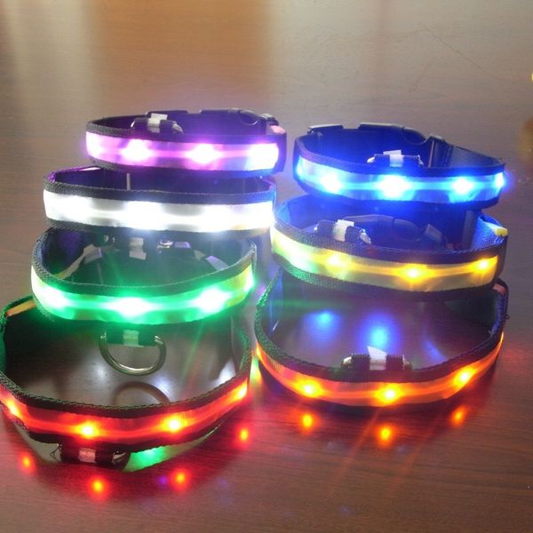 

led dog collar pet dog accessories nylon pet supplies led flashing dibo america huskies teddy dog collars xd21143