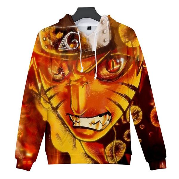 

loose pullover mens sweatshirts fashion male apparel naruto 3d printed mens hoodies autumn, Black