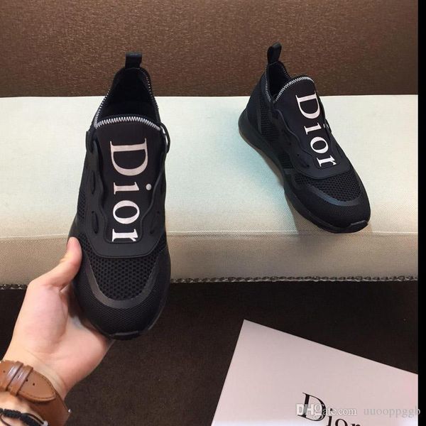 

2020e new products for sale luxury men's casual fashion sports shoes outdoor travel sports lace original box, Black