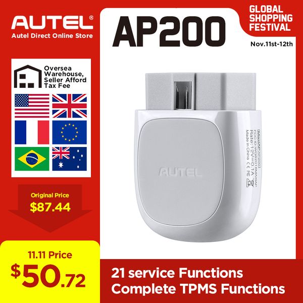

autel ap200 bluetooth connector obd2 scanner obd 2 code reader full systems diagnoses autovin tpms immo service pk mx808 808