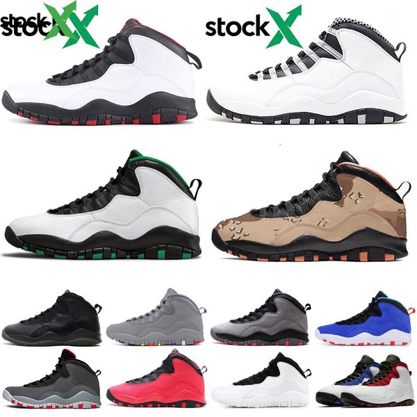 

new seattle  10s basketball shoes for men desert camo i'm back cement cool grey mens fashion athletic sneakers sports shoes 7-13, Black