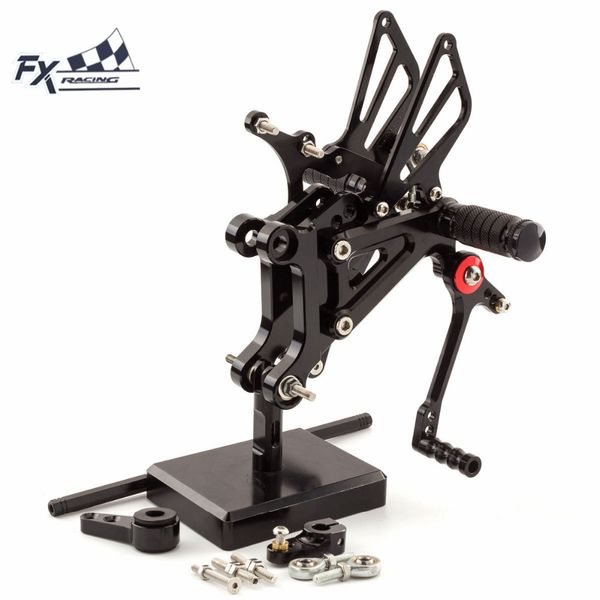 

cnc motorcycle foot pegs rest footpegs pedals rearset footrest rear for aprilia 125 2t 125 1996 - 2010 2009 2008 2007 2006