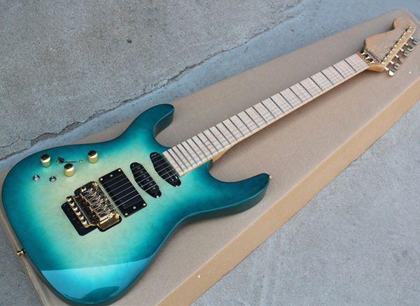 

wholesale left-handed electric guitar with maple veneer,maple fretboard without inlay,tremolo system,golden hardwares 0721
