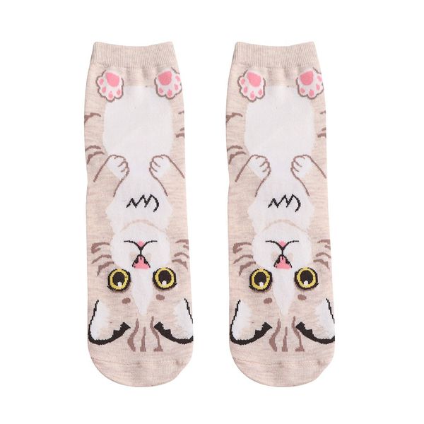 

perimedes professional brand sport sock women cotton socks animal cat art animation character cute gift breathable sock#y10, Black