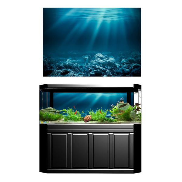 

3d hd aquarium universe landscape poster single sided fish tank background