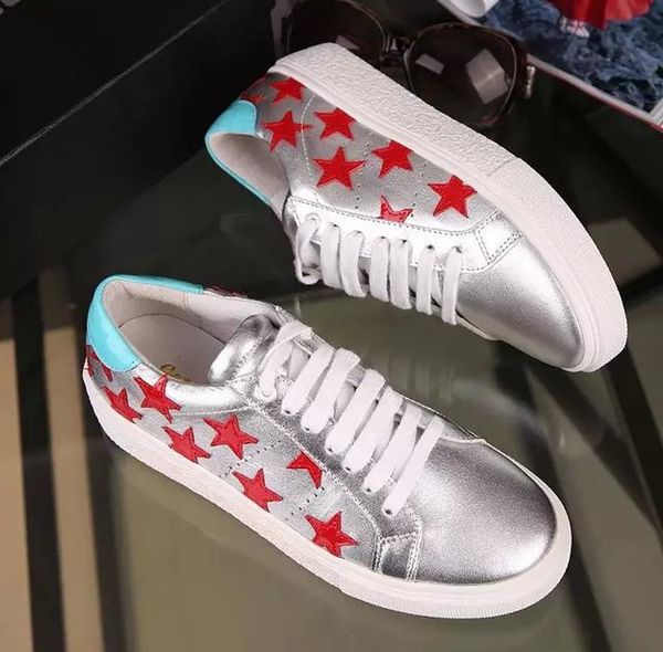 

new u450 2 colors genuine leather star tied sneaker shoes, Black