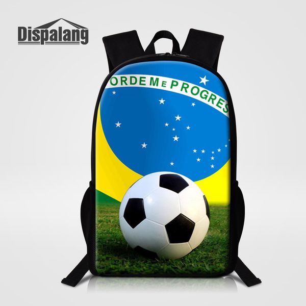 

football soccer basketball 3d printing school backpack for teens boys cool schoolbags men new fashion outdoor travel bagpack children rugtas