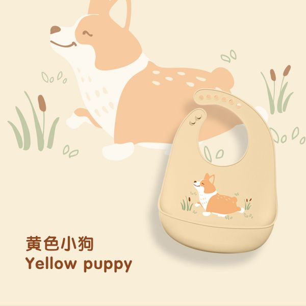 Boys Girls Silicone Waterproof Bib Washable RollsUp Crumb Catcher Feeding Eating
