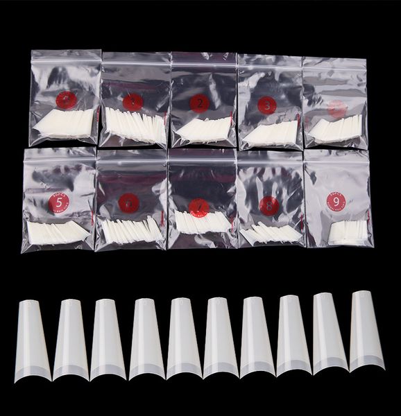 

new shape french 500pc/bag nail tip 10size salon shape ballerina, coffin fake nails, full cover nails, clear /natural nails tips