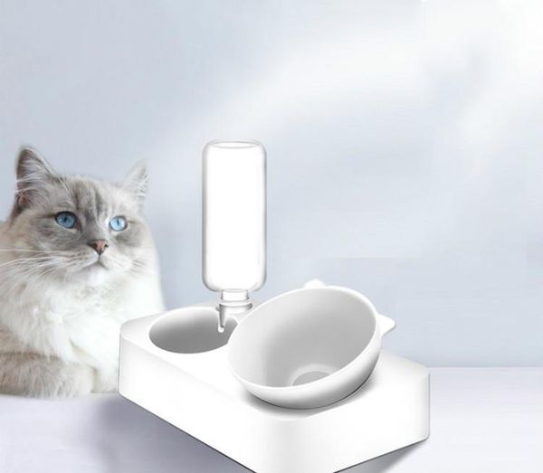 

pet double bowl dog bowl cat автоматический диспенсер кормушки анти опрокидывание