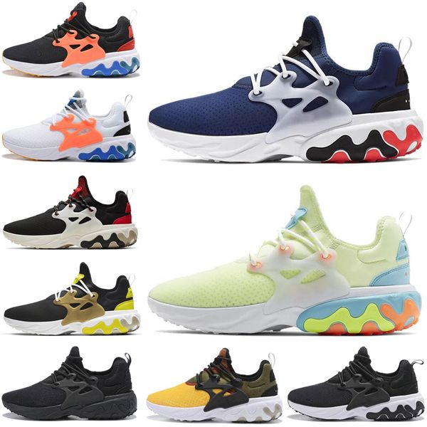 

new fashion luxury react presto men women running shoes triple black yellow breezy thursday rabid panda trainer breathable sports sneakers