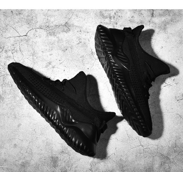 

2020 men sports and leisure shoes non slip rubber sole fashion runing shoes soft soles black/gray/white sizes 39-45 a976