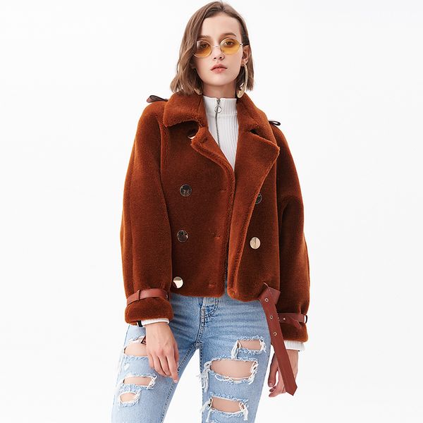 

стрижка зимы женщин пальто real овец норки abrigos mujer invierno 2020 y29zhwp040 yy757, Black
