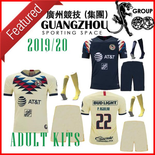 

2019 club america third away kits soccer jerseys cf américa giovani r.martinez g.ochoa 6 19 20 blue jersey football shirts quality, Black;yellow