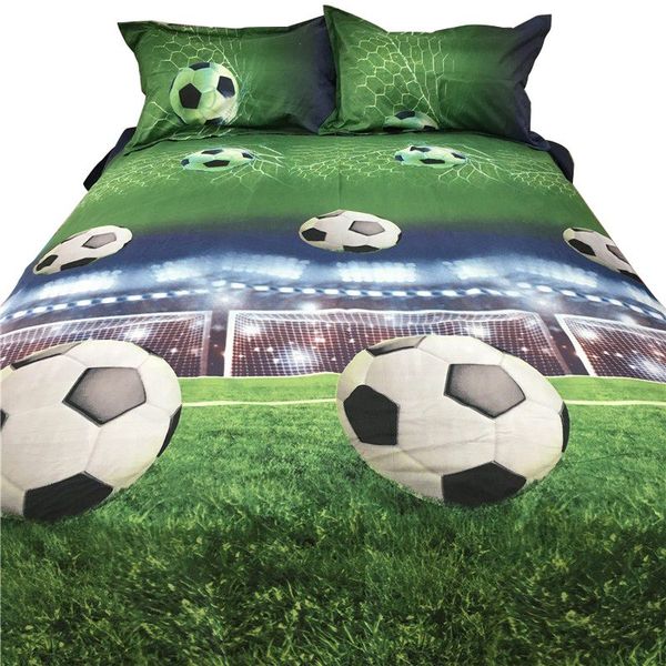 

football bed sheets 3d bedding sets quilt duvet cover bed in a leaf of bag spread bedspread bedset pillowcase  size doubl