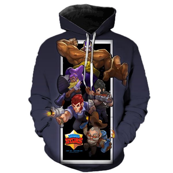

Spring Hoodies Game Brawl Stars Hooded Sweatshirts 3D Printed Popular Game Brawl Stars Men Women Tops Plus Size Hoodies 3XS-5XL
