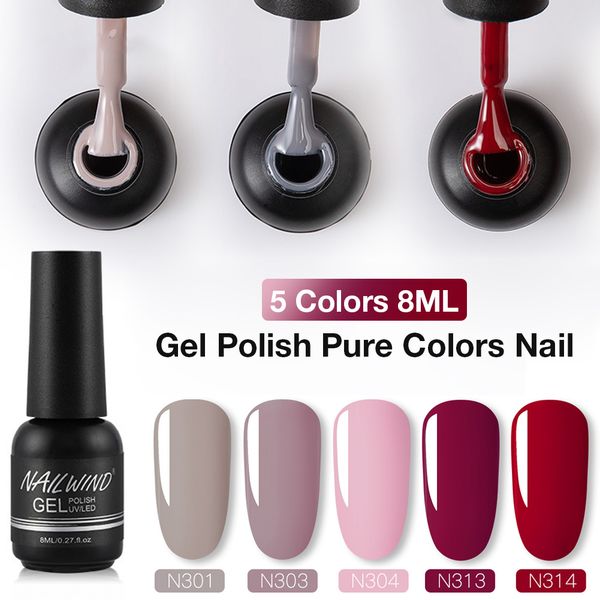 

5 colors 8ml nail art led uv nails gel cosmetics long lasting uv gel nail vernish manicure pink gray red colors laquer