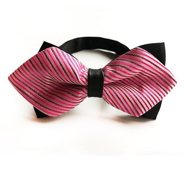 

pink rose tuxedo wedding bow tie men women butterfly cravat black purple blue red groom party banquet meet club bowties, Black;gray