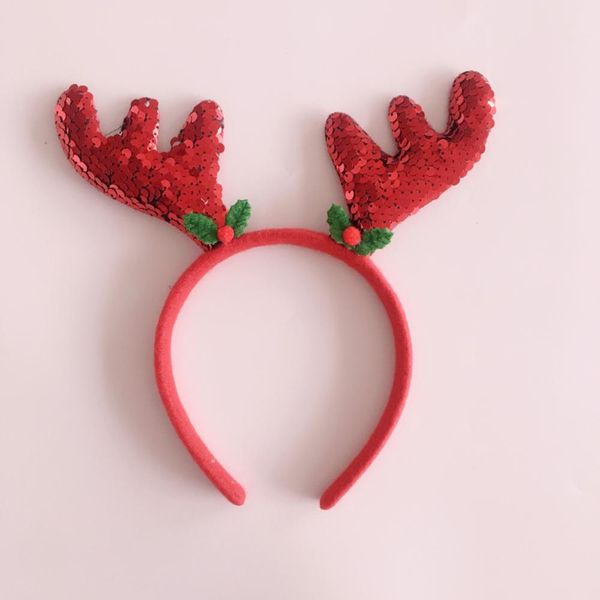 

christmas children's sequins headband antlers headband flower deer antlers new year party decoration