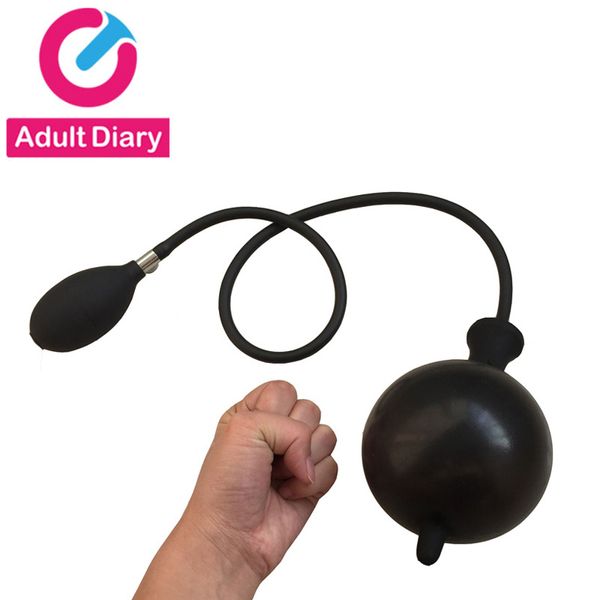 Adulto Diário Inflável Butt Plug Dilatador Anal Expansível Inflar Anal Plug Anal Vibrador Bomba De Ar Cheio de Brinquedo Do Sexo Para Homens Mulher Gay Y190716