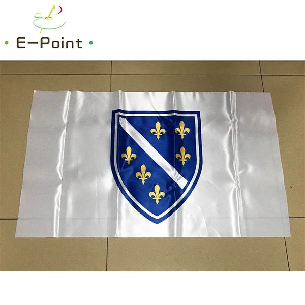 Flagge von Bosnien und Herzegowina 1992–1998, 90 cm x 150 cm, Polyester-Flagge, Banner-Dekoration, fliegende Hausgarten-Flagge, festliche Geschenke