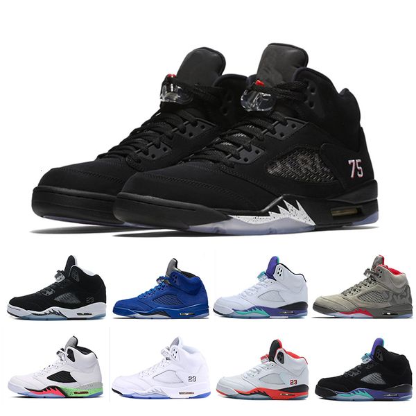 

new arrival mens basketball shoes 5s v bcfc paris psg x black white og metallic oreo massage designer trainers sneakers men shoe