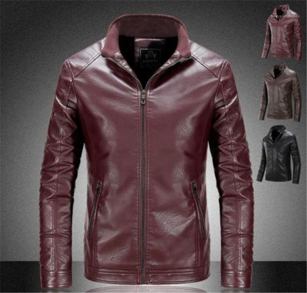 

пальто осень сплошной цвет куртки тонкий вскользь верхняя одежда мужская одежда мужская мода кожаные куртки мужские конструктора, Black