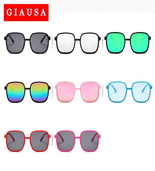 

2020 новые детские солнцезащитные очки fashion square детские солнцезащитные очки мальчик площади девочка очки детские путешествия очки uv40, Blue