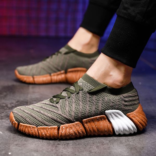 

spring and summer air-permeable sports shoes air-permeable woven low-end casual shoes tide lovers running shoes, Black