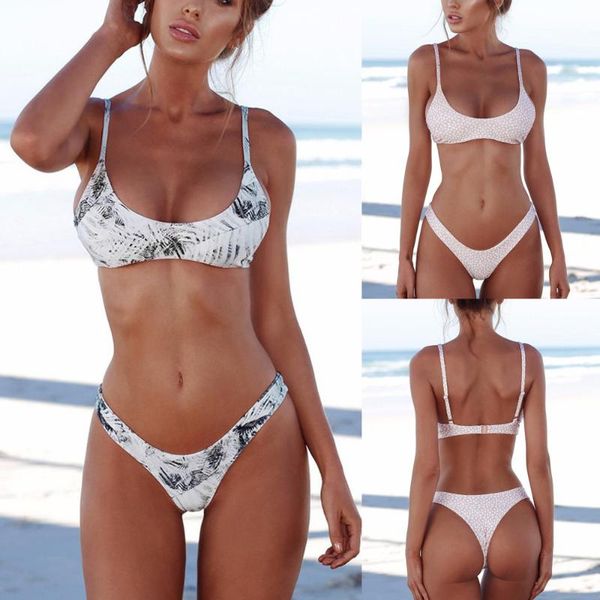 

bikini 2019 women bandeau bandage bikini set push-up brazilian swimwear beachwear swimsuit bathing suit women high waisted#10